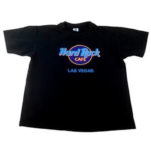 Hard Rock Cafe Las Vegas Black T-Shirt Vintage Classic Logo Size XL